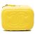 Mini Vanity Case Chanel in Lambskin Matelassé Giallo con Catena e Tracolla - vista 3