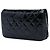 Wallet On Chain Borsa a tracolla Chanel CC in vernice matelassé nera con portafoglio e catena Nero - vista 2