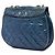 Borsa a tracolla Chanel Medium Quilted Glazed Calfskin Bubble CC Flap Blu - vista 2