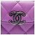 Borsa Crossbody Chanel Mini CC Quilted Lambskin Trunk Like Box Viola Porpora - vista 5