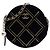 Borsa a tracolla rotonda Chanel in velluto nero con perle e paillettes