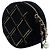 Borsa a tracolla rotonda Chanel in velluto nero con perle e paillettes - vista 2
