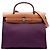 Borsa Hermès Herbag Zip 31 in Toile Verso Viola Porpora