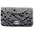 Borsa a tracolla Chanel Medium Classic Canvas Sequin Stripes Double Flap nera Nero