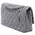 Borsa a tracolla Chanel Medium Classic Canvas Sequin Stripes Double Flap nera Nero - vista 2