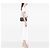 Borsa a tracolla Chanel Medium Classic Canvas Sequin Stripes Double Flap nera Nero - vista 6