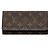 Carteira Longa Louis Vuitton Monogram Porte Yen Castanha Marrom