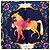 Foulard di seta Hermès Cheval Turc Blu 90 Scarves - vista 2