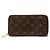 Cartera larga Zippy Monogram Louis Vuitton marrón Castaño