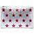 Clutch Star in pelle argentata Saint Laurent Argento