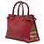 Borsa Satchel Banner Burberry Medium in pelle e House Check rossa Rosso - vista 2