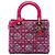 Borsa Lady Dior Satchel Medium in Tweed Macrocannage Rosa
