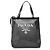 Piccola Tote Aperta Prada in Mesh con Paillettes Nera con Logo Nero