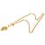 Collana con pendente Chanel CC placcata oro a forma di diamante D'oro