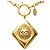 Collana con pendente Chanel CC placcata oro a forma di diamante D'oro - vista 2
