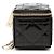 Borsa a pochette Lady Dior Cube in pelle vernita Cannage nera Dior Micro Nero