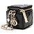 Borsa a pochette Lady Dior Cube in pelle vernita Cannage nera Dior Micro Nero - vista 2