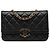 Borsa a tracolla Chanel CC Chic Wallet on Chain in pelle d'agnello matelassé nera Nero