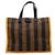 Sacola Fendi Pequin Canvas marrom