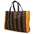 Sacola Fendi Pequin Canvas marrom - vista 2