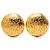Orecchini a clip Chanel placcati in oro con logo inciso D'oro