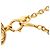 Colar com pingente acolchoado Chanel CC banhado a ouro Dourado - vista 4