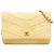 Borsa a tracolla Chanel Denim Fringe Coco Wallet On Chain Gialla Giallo