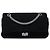 Borsa a tracolla Chanel Reissue 2.55 Double Flap 225 in lana bouclé nera Nero
