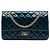 Borsa a tracolla Blue Chanel Quilted Patent Reissue 2.55 Double Flap 225