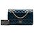 Borsa a tracolla Blue Chanel Quilted Patent Reissue 2.55 Double Flap 225 - vista 7