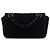 Borsa a tracolla con patta Chanel CC matelassé in spugna nera Nero