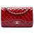 Borsa a tracolla Chanel Jumbo Classic Double Flap in vernice rossa Rosso