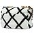 Borsa Chanel 19 Flap Satchel Medium in pelle di vitello crochet bianca Bianco - vista 2