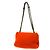Fendi Be Baguette Flap Shearling Medium Arancione - vista 2