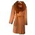 Abrigo Ermanno Scervino de cachemira Pumpkin con cuello de piel Naranja
