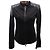 Armani Exchange Black Jacket with Embossed Shoulders