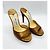 Mules in pelle metallizzata Jimmy Choo D'oro - vista 4