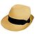 Cappello di paglia Chanel con nastro Coco Mark Nero Beige
