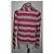 Tommy Hilfiger gestreifter Kapuzenpullover Pink Grau - Ansicht 4