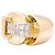 Autre Marque Anello Tank asimmetrico in oro rosa, platino e diamanti. - vista 2