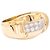 Autre Marque Anello Tank asimmetrico in oro rosa, platino e diamanti. - vista 3