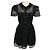 Self portrait Self-Portrait Kurzes Kleid aus schwarzer Gitterspitze