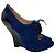 Décolleté open toe in camoscio e pelle blu / nero Giorgio Armani - vista 2