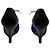 Décolleté open toe in camoscio e pelle blu / nero Giorgio Armani - vista 5