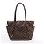 Borsa a tracolla Louis Vuitton Totally PM Damier Ebene Marrone N41282 - vista 2