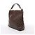 Borsa a tracolla Louis Vuitton Portobello PM Damier Ebene in marrone N41184 - vista 3