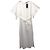 Weekend Max Mara Vestido largo blanco de algodón con bordados Blanco roto