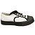 Sneakers basse ADIEU Paris in tela bianca e nera Nero Bianco