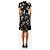 Chanel Gestepptes Midi-Kleid aus schwarzer Seide - size UK 8 - Ansicht 2