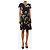 Chanel Gestepptes Midi-Kleid aus schwarzer Seide - size UK 8 - Ansicht 3